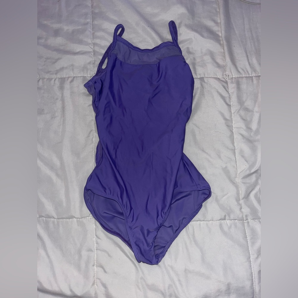 purple dance leotard that is lightly used